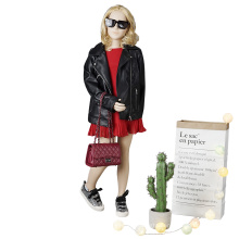 Fashion design cool kid fiberglass plastic life size realistic child teen little girl mannequin